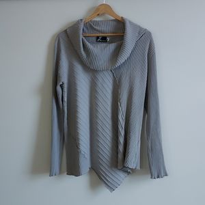 Fenini 100% Cotton Long-Sleeved Cowl Neck Shirt